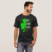 Beste vader ooit met Shamrock voor St Patrick's Da T-shirt (Voorkant volledig)
