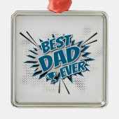 Beste vader ooit metalen ornament (Voorkant)