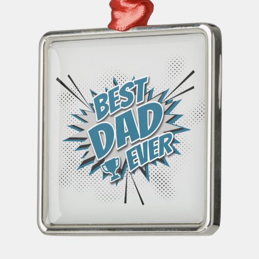 Beste vader ooit metalen ornament (Links)