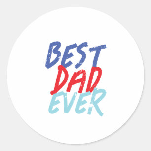 Beste vader ooit Minimalist Cool Professional Ronde Sticker