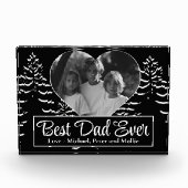 Beste vader ooit minimalistische boom foto sjabloo (Voorkant)