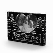 Beste vader ooit minimalistische boom foto sjabloo (Rechts)