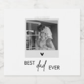 Beste vader ooit minimalistische foto bier etiket (Enkel label)