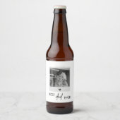Beste vader ooit minimalistische foto bier etiket (Voorkant)