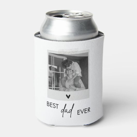 Beste vader ooit minimalistische foto blikjeskoeler (Blikje Voorkant)
