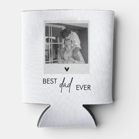 Beste vader ooit minimalistische foto blikjeskoeler (Voorkant)
