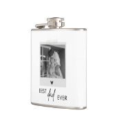 Beste vader ooit minimalistische foto heupfles (Links)