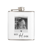 Beste vader ooit minimalistische foto heupfles (Voorkant)