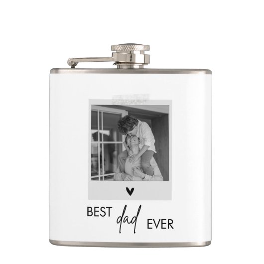 Beste vader ooit minimalistische foto heupfles (Voorkant)