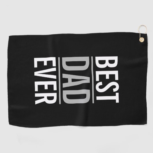 Beste vader ooit | Modern Black Golfhanddoek (Horizontaal)