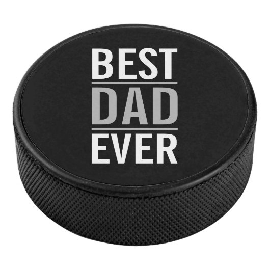 Beste vader ooit | Modern Black Hockey Puck (3/4)