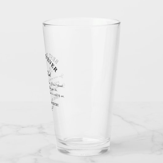 Beste vader ooit Modern Black Typografie Glas (Links)