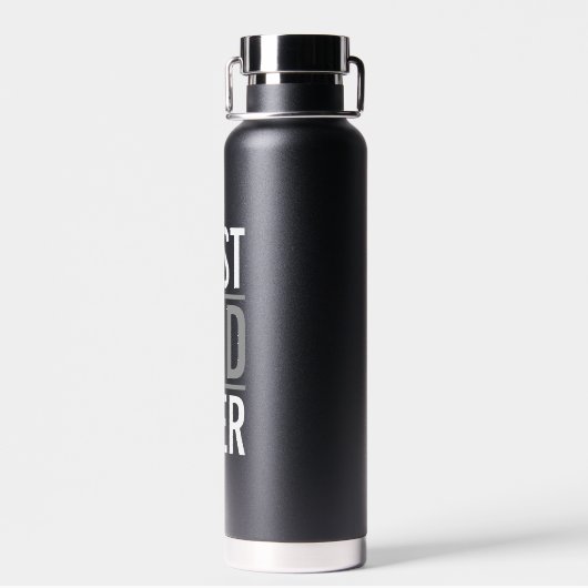 Beste vader ooit | Modern Black Waterfles (Achterkant)