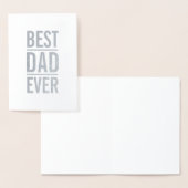 Beste vader ooit | Modern Bold Typography Silver Folie Kaarten (Display)