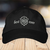 Beste vader ooit Modern Eenvoudig Monogram Geborduurde Pet