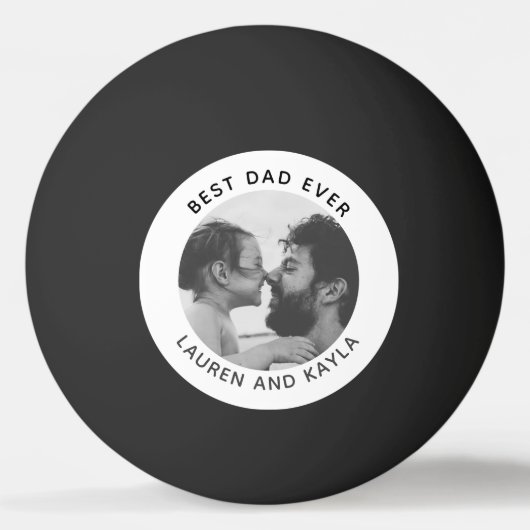 Beste vader ooit Modern Foto Bericht vader Pingpongbal (Voorkant)