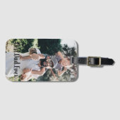 Beste vader ooit Modern Foto Collage Bagagelabel (Voorkant (horizontaal))