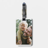 Beste vader ooit Modern Foto Collage Bagagelabel (Achterkant verticaal)