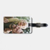 Beste vader ooit Modern Foto Collage Bagagelabel (Achterkant horizontaal)