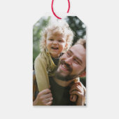 Beste vader ooit Modern Foto Collage Cadeaulabel (Achterkant)