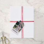 Beste vader ooit Modern Foto Collage Cadeaulabel (Met Touw)