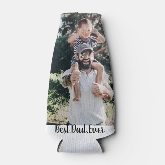 Beste vader ooit Modern Foto Collage Flesjeskoeler (Voorkant)