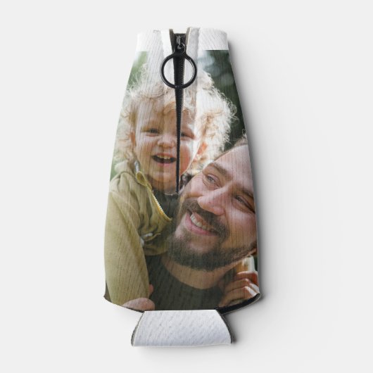 Beste vader ooit Modern Foto Collage Flesjeskoeler (Achterkant)