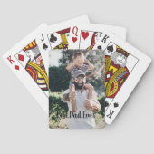 Beste vader ooit Modern Foto Collage Pokerkaarten (Achterkant)