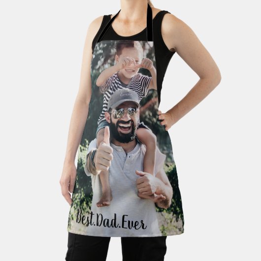 Beste vader ooit Modern Foto Collage Schort (Insitu)
