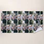 Beste vader ooit Modern Foto Collage Strandlaken (Voorkant)