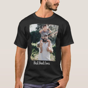 Beste vader ooit Modern Foto Collage T-shirt