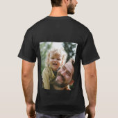 Beste vader ooit Modern Foto Collage T-shirt (Achterkant)
