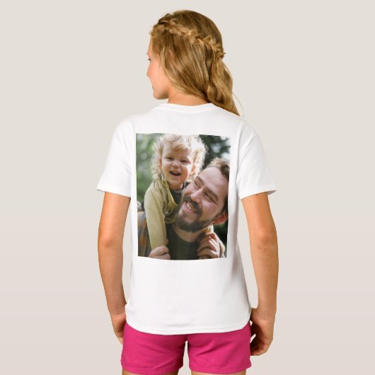 Beste vader ooit Modern Foto Collage T-shirt (Achterkant volledig)