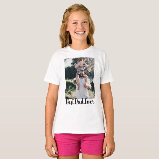 Beste vader ooit Modern Foto Collage T-shirt (Voorkant volledig)