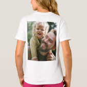 Beste vader ooit Modern Foto Collage T-shirt (Achterkant)