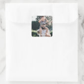 Beste vader ooit Modern Foto Collage Vierkante Sticker (Tas)