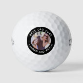 Beste vader ooit Modern Foto Golfer vader Birthday Golfballen (Voorkant)