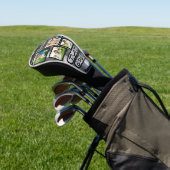 Beste vader ooit Modern Grey Vader 4 Fotocollage Golfheadcover (Insitu)
