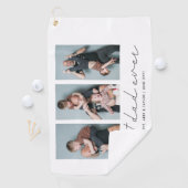 Beste vader ooit Modern Multi Foto Golfhanddoek (Insitu)