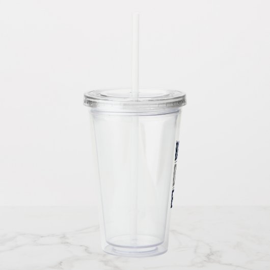 Beste vader ooit | Modern Navy Blue Acryl Drinkbeker (Rechts)