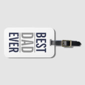 Beste vader ooit | Modern Navy Blue Bagagelabel (Voorkant (horizontaal))