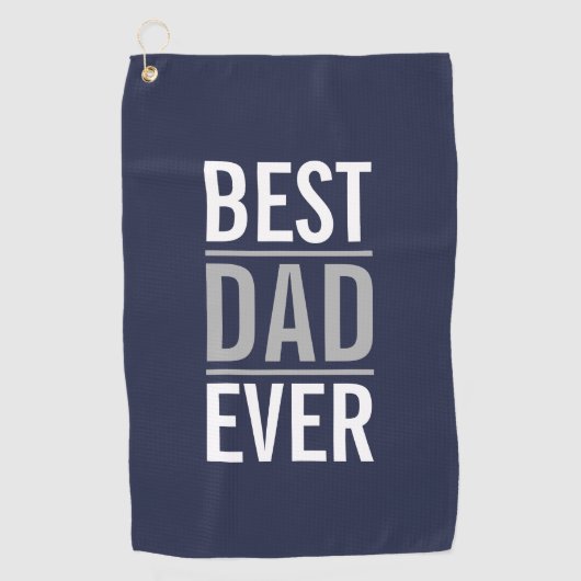 Beste vader ooit | Modern Navy Blue Golf Towel Golfhanddoek (Voorkant)