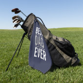 Beste vader ooit | Modern Navy Blue Golf Towel Golfhanddoek (Groen)