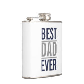 Beste vader ooit | Modern Navy Blue Heupfles (Rechts)