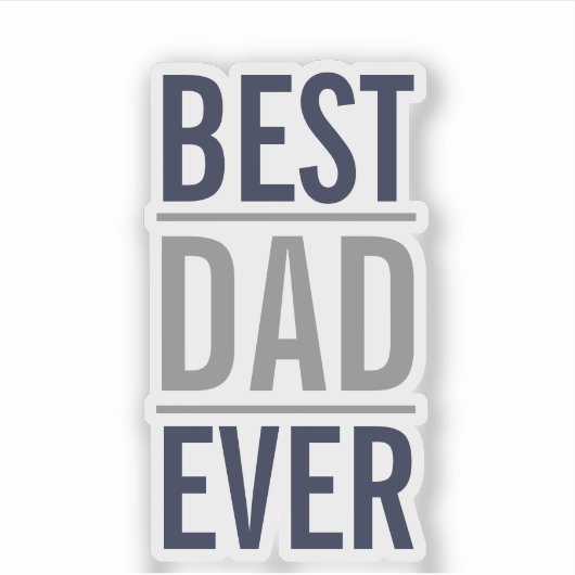 Beste vader ooit | Modern Navy Blue Sticker (Voorkant)