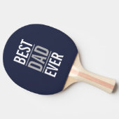Beste vader ooit | Modern Navy Blue Tafeltennisbatje (Zijkant)