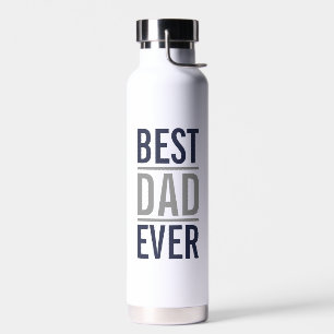 Beste vader ooit   Modern Navy Blue Waterfles