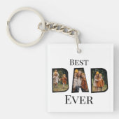 Beste vader ooit modern pap fotocollage script sleutelhanger (voorkant)