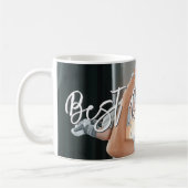 Beste vader ooit Modern Script Gepersonaliseerde f Koffiemok (Links)