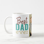 Beste vader ooit Modern Typografie met Foto Koffiemok (Links)